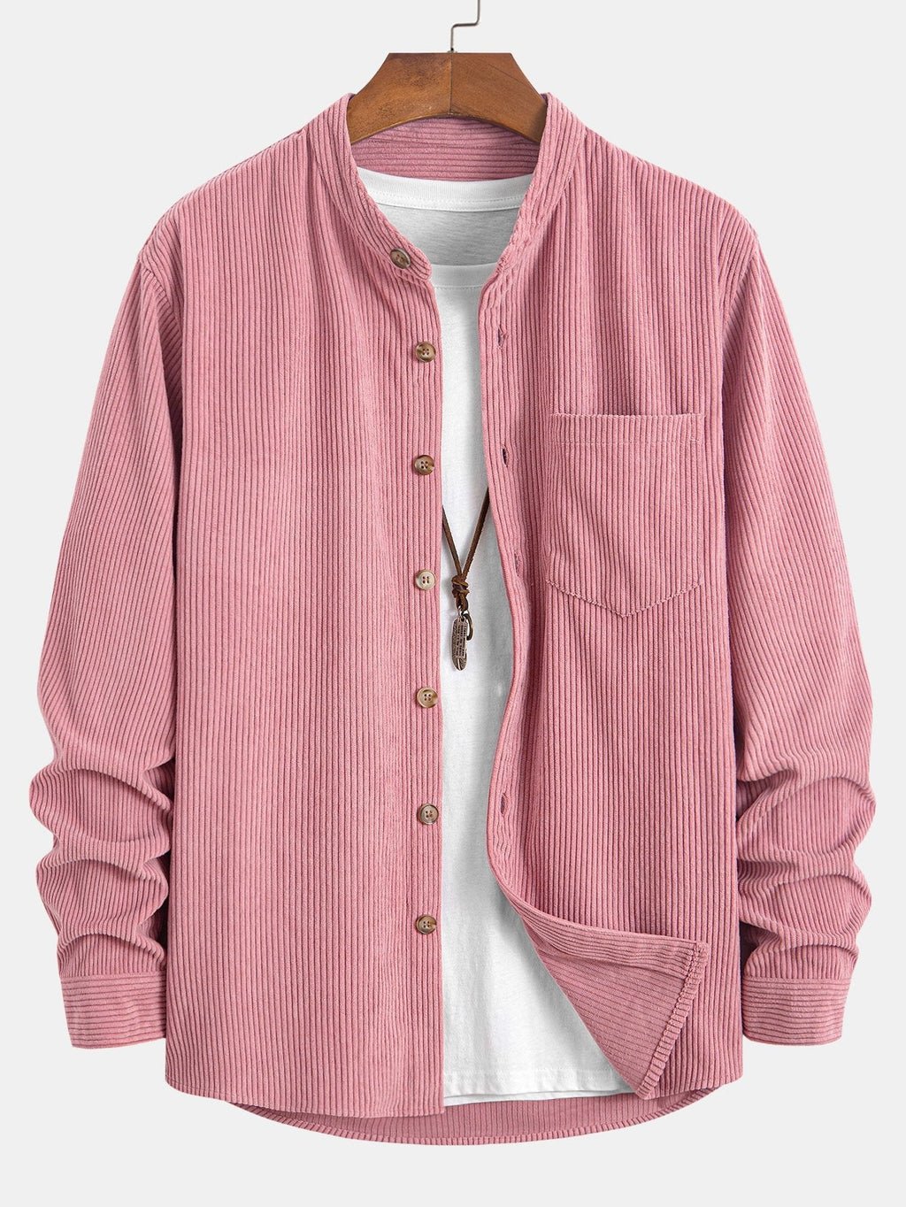 Chemise en velours côtelé col montant Hugo™