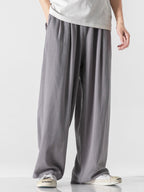 Pantalon large en mélange lin et coton Lorenzo™