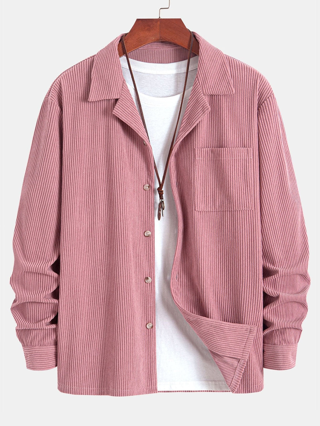 Chemise en velours côtelé col cubain Marco™