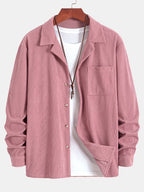 Chemise en velours côtelé col cubain Marco™