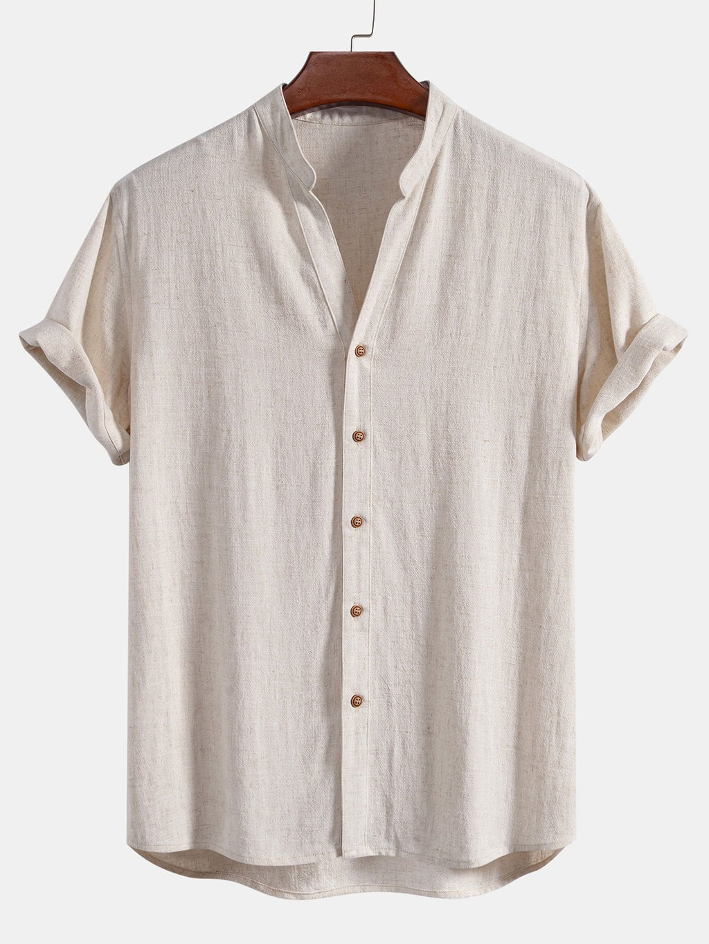 Ensemble chemise col en V lin et rayonne & pantalon droit Linus™