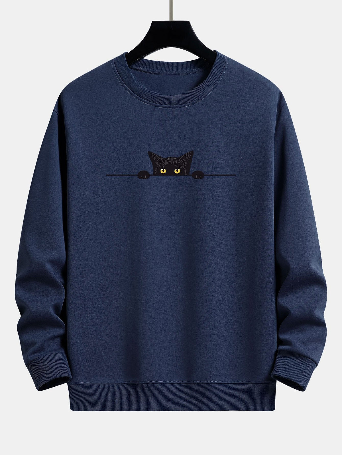Sweat-shirt décontracté imprimé chat noir™