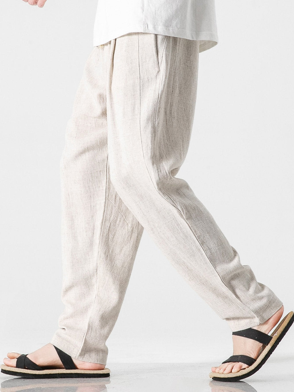 Pantalon sarouel en lin et coton Hugo™