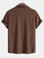 Ensemble chemise cubaine et pantalon en lin Geométrico™