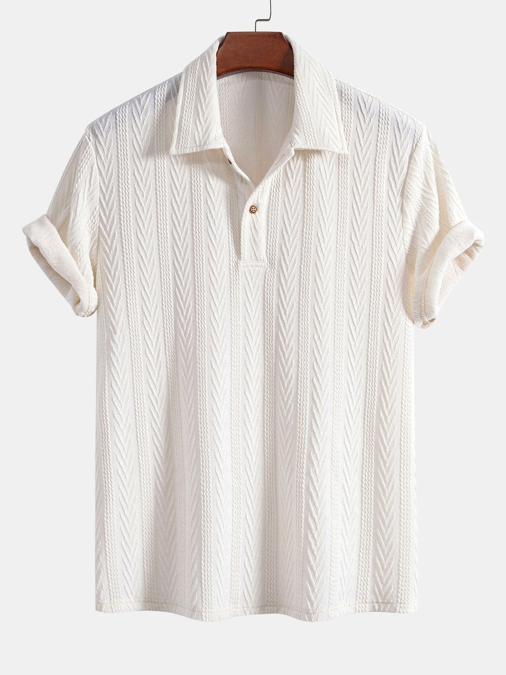 Polo jacquard en polyester et spandex Hugo™