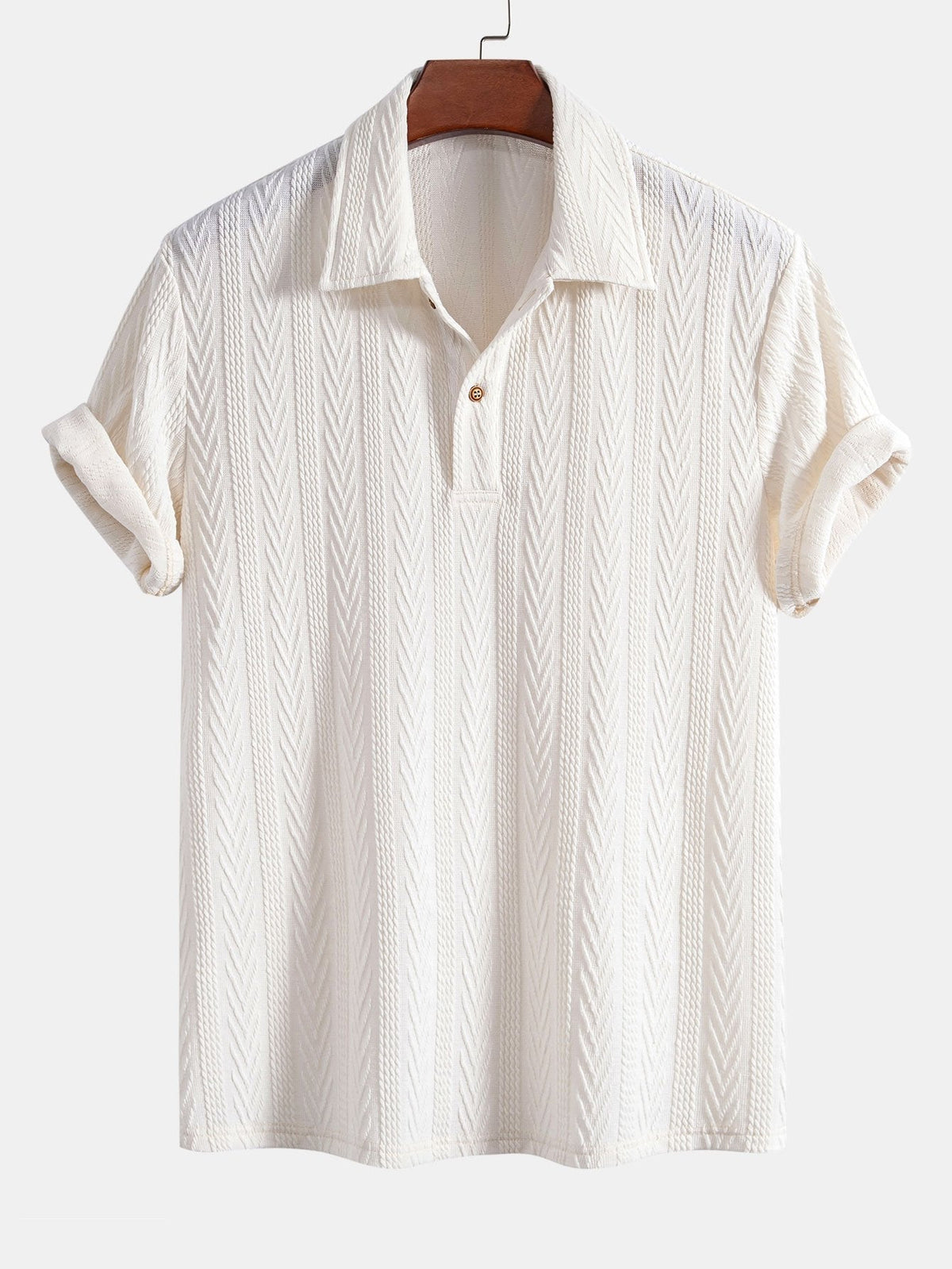 Polo jacquard en polyester et spandex Hugo™