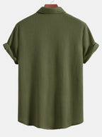 Chemise à boutons en tissu gaufré Regular™