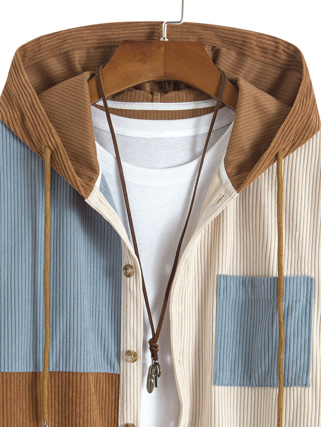 Chemise à capuche en velours côtelé Relax Fit™