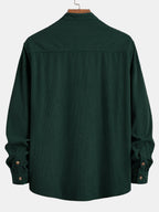 Chemise en velours côtelé col montant Hugo™
