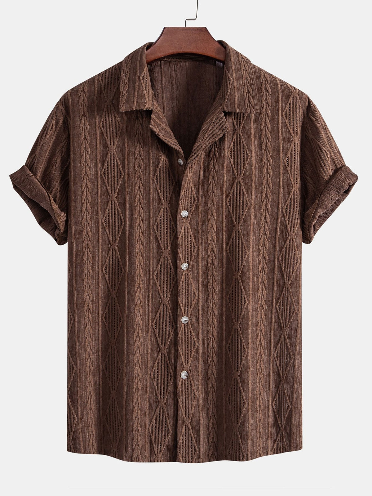 Ensemble chemise cubaine et pantalon en lin Geométrico™