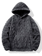 Sweat à capuche en polyester jacquard géométrique™
