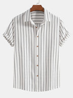 Chemise rayée en mélange coton Hugo™