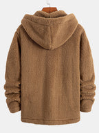 Manteau à capuche en polaire teddy Hugo™