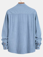 Chemise en velours côtelé col montant Hugo™