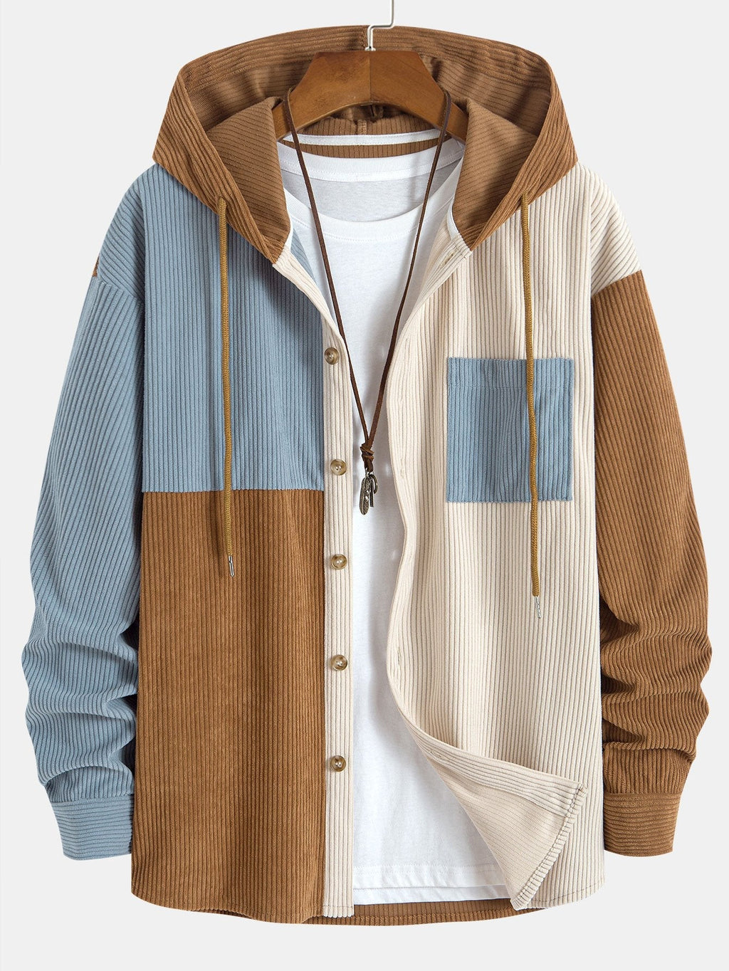 Chemise à capuche en velours côtelé Relax Fit™