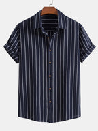 Chemise rayée en mélange coton Hugo™