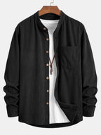Chemise en velours côtelé col montant Hugo™